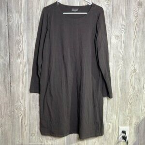 Eileen Fisher Organic Cotton Interlock Sleep Dress Size Large